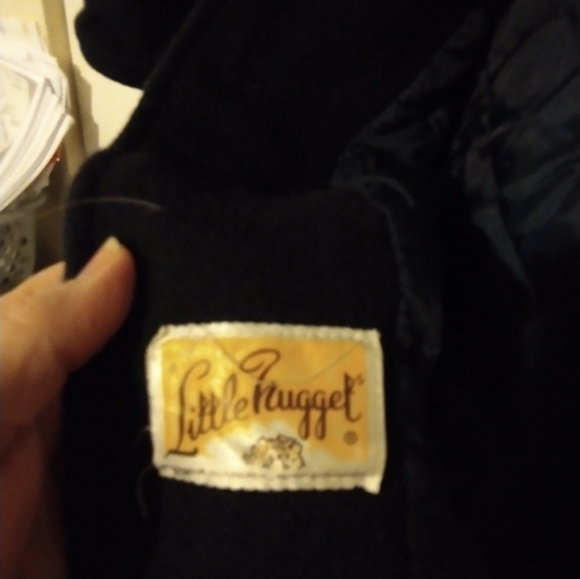 1970'S VINTAGE LITTLE NUGGET CHILD'S WOOL COAT, DARK NAVY BLUE - Picture 4 of 4